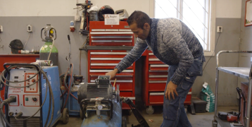 Person working in workshop